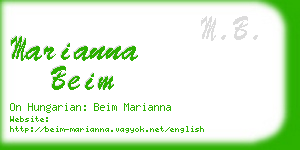 marianna beim business card